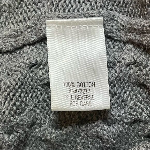 Croft&Barrow Cable Knit Color Block Sweater White M - Picture 4 of 5